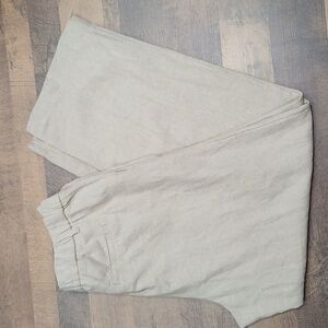 Womens Beige Wide Leg Tailored Trousers By A New Day Sz 14